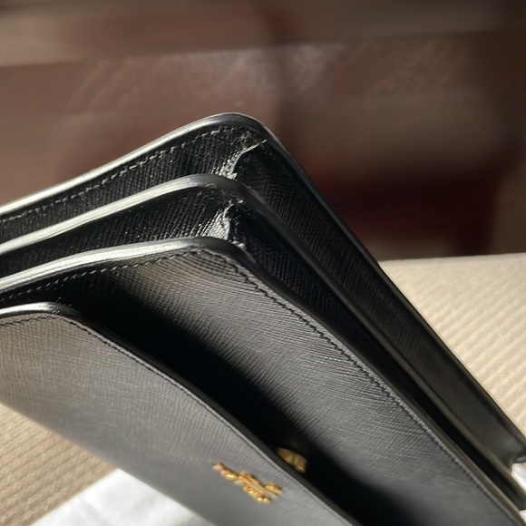 Authentic Black Prada Saffiano Clutch - Picture 8 of 9
